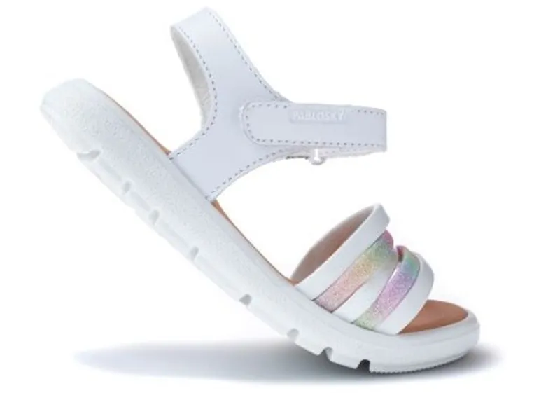 Sandalias Y Zue Pablosky 429800 piel blanco