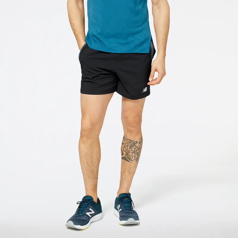 Short Running Hombre New Balance Accelerate 5" Negro