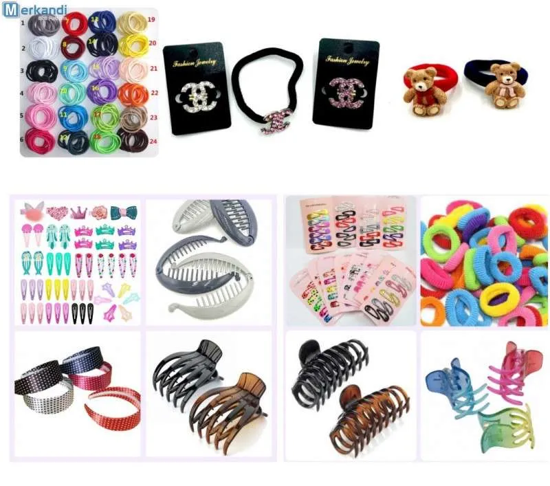 Stock Lote de accesorios para el cabello surtido de 1000 unidades. REF ACCPELONEW004