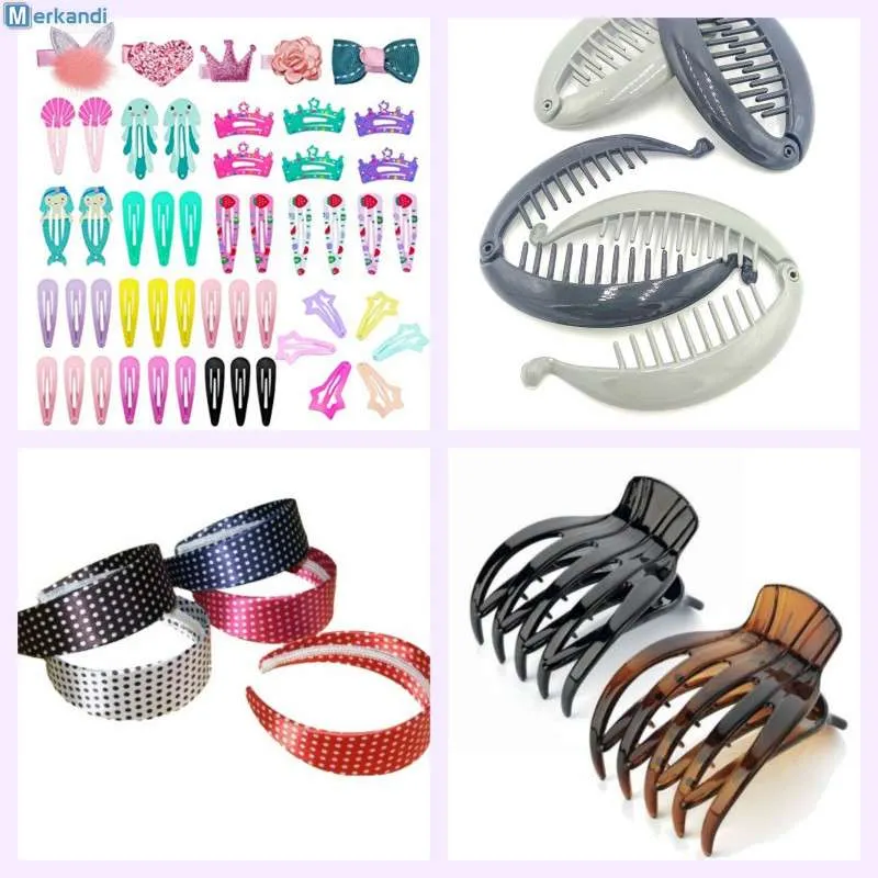 Stock Lote de accesorios para el cabello surtido de 1000 unidades. REF ACCPELONEW004