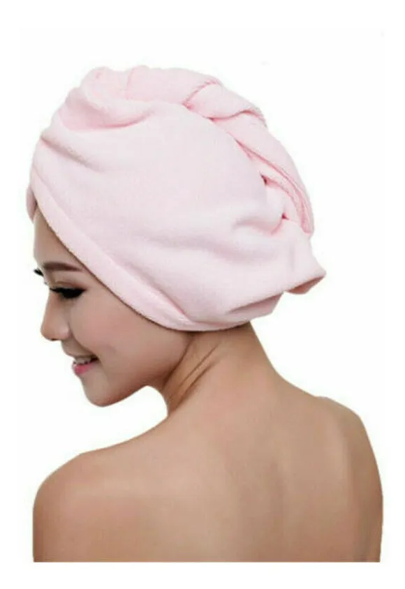 Toalla De Microfibra Suave Para El Cabello Turbante Baño