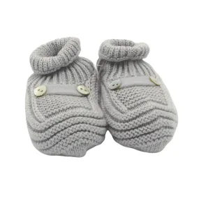 Unisex gray jib knit booties