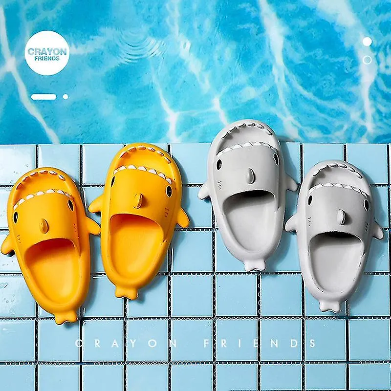 Zapatillas de tiburón 3d Ducha antideslizante Zapatillas de baño Sandalias suaves de verano para niñas y niños