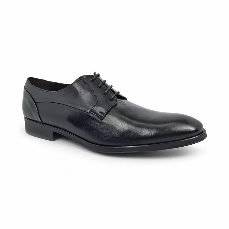 Zapatos Derby Hombre Piel Napa Suela De Goma 9972 Negro, de Latino