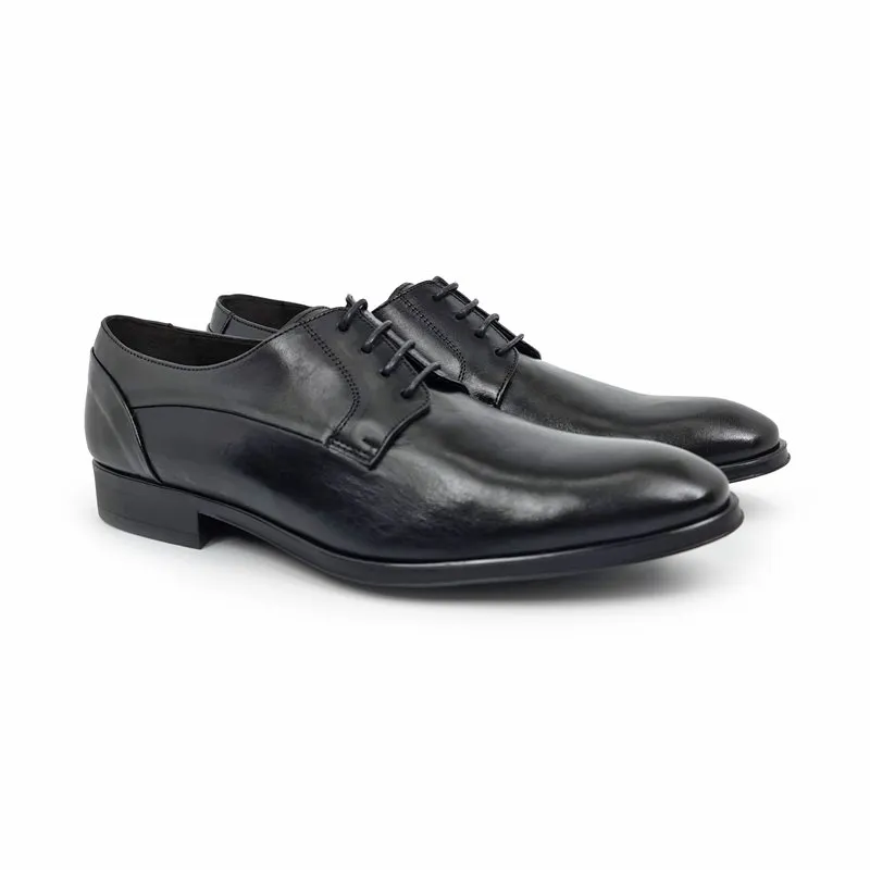 Zapatos Derby Hombre Piel Napa Suela De Goma 9972 Negro, de Latino