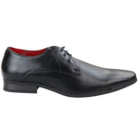 Zapatos para hombre, elegantes y formales, con detalles perforados, punta puntiaguda, cordones y acabado en charol. Disponibles 